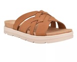 Easy Spirit Women Cross Strap Slide Sandals Star 3 Size US 8M Medium Brown - £30.07 GBP