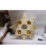 Hallmark &quot;Wooden Star Advent Taper Candle Holder&quot; 2024 NEW - $24.70