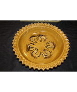 Chicken Embossed Chicken Pot Pie Dish Mustard Brown Chicken Decorations ... - $95.00