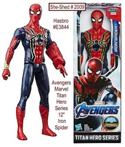 Iron Spider Marvel Avengers E3844 Titan Hero Series Action Figure Nib - £8.59 GBP