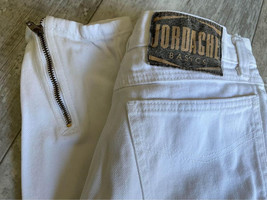 Vintage 90s Women’s 11/12 Jordache Basics High Waisted Zippered Leg White Jeans - £11.79 GBP