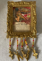 Vintage (c. 1988) Framed PMS Prayer Pin Brooch with Drop Dangle Accents - $19.59