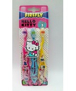 HELLO KITTY Child Soft. A Pack of 3 Toothbrush Set Firefly BRAND NEW SEA... - £7.02 GBP