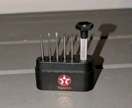 Vintage Texaco Mini Multi-Bit Pocket Advertising Screwdriver with Case - $278.42 MXN
