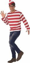 Where&#39;s Waldo Adult Standard Size Costume - Sweater Hat &amp; Glasses - £24.08 GBP