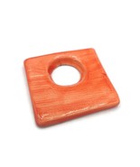 Large Square Pendant For Jewelry Making, Statement Clay Charms, Handmade... - £14.83 GBP