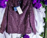 Susan Graver Tapestry Jacket Women&#39;s Size Medium Collared Button Up Vintage - $15.79