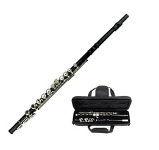 Merano Black Flute 16 Hole, Key of C with Carrying Case+Accessories - £62.75 GBP