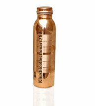 Handmade Copper Water Bottle Drinking Tumbler Ayurvedic Health Benefits ... - £12.85 GBP