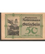 Austria Stadtgemeinde ROTTENMANN 50 heller 1920 Austrian Notgeld - £3.92 GBP