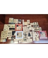 Lot of 75+ Wooden Rubber Stamps Christmas Paper Crafting Cards Stampin U... - $2,294.45 MXN