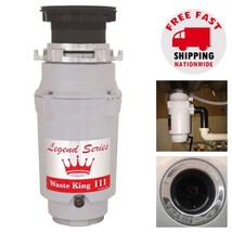 Garbage Disposal 1/3 HP Quiet Continuous Feed Splash Guard Food Waste Kitchen - £70.86 GBP