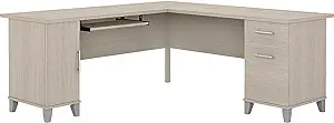 Bush Furniture Somerset 72-Inch L-Shaped Desk With Storage, Sand Oak (Wc... - £655.30 GBP