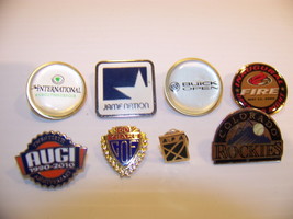 MIXED LOT OF HAT PINS - ROCKIES FIRE BUICK OPEN CASTLE PINES GOLF AUGI J... - $341.09 MXN