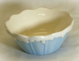 Ice Cream Bowl Spring Blue Pastel Ceramic - £10.11 GBP