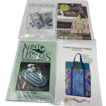 Lot of 4 Quilting Accessories Patterns NEW, Rugs, Travel Bag, Tote Bag - £15.22 GBP