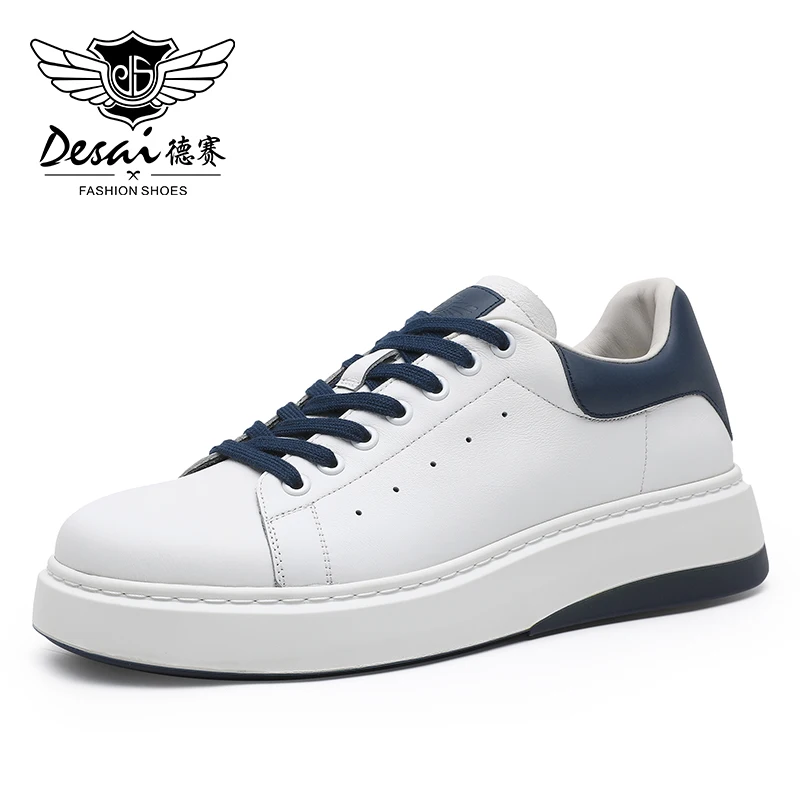 Hand Add Color Full Grain Leather Men Shoes Soft Casual Sneaker For Men ... - $145.81