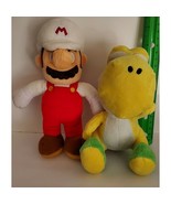 Fire Mario and Yellow Yoshi Super Mario Brothers Plush NoTag Nintendo Pl... - $36.61 CAD