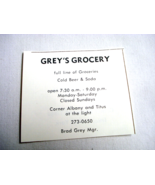 1972 Ad Grey&#39;s Grocery, Corner Albany and Titus at the Light, Ithaca, N.Y. - $10.95 CAD