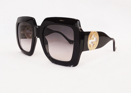GUCCI Woman&#39;s Sunglasses GG0122S 001 Black Square Acetate Oversized ITALY - New - £232.05 GBP