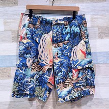 Denim &amp; Supply Ralph Lauren Hawaii Tropical 11&quot; Cargo Shorts Hula Girl M... - £58.39 GBP