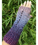 new Orange Sodalite Braided Knit Fingerless Gloves Mittens - £25.41 GBP