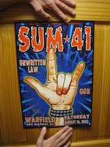 Sum 41 Poster Sum41 Concert Unwritten Law Jan 26, 2002 Signed - $179.60