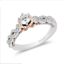 9/10 CTTW Diamond Belle Engagement Ring, Tow Tone Handmade Ring Gift For Her - £39.87 GBP