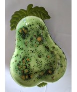 Handmade Green Glazed Ceramic PEAR Serving/Trinket Dish (signed AD &#39;87) - €12,56 EUR