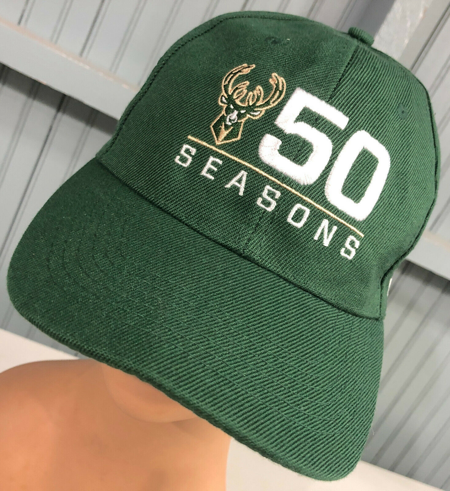 Milwaukee Bucks 50 Seasons Fox Sports Wisconsin Adjustable Baseball Hat Cap  - $13.66
