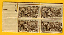 Scott #1115 Lincoln-Douglas Debates 1868-1968 4¢ Plate Block MNH - £1.17 GBP