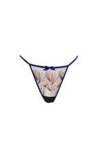 L&#39;agent By Agent Provocateur Womens Thongs Shiny Sheer Ribbon Blue Size S - £15.49 GBP