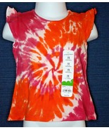 NWT Girls Ruffle Cap Sleeve Pink Orange Tie Dye Tops - Sizes 12M - 24M - £2.34 GBP