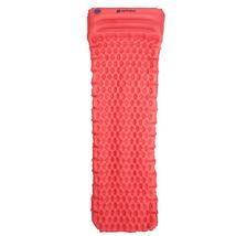 Inflatable Sleeping Pad With Pillow Camping Mattress Moisture Proof Red - £64.73 GBP