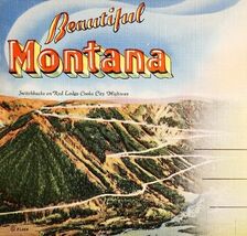 Beautiful Montana Fold Out Litho Folio Lot Of 9 Unposted Topographic PCBG5G - $24.99