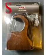 1 Pair Drapery Pole Brackets - Use With 2-1/4&quot; Dia. Pole - American Waln... - $33.94 CAD