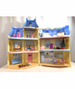 Loving Family Sweet Sounds Victorian Mansion Dollhouse Blue Roof + Chris... - $1,413.68 MXN