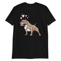 Funny Gifts Dog Pitbull I Love Mom Tattoo Gift T-Shirt Black - $19.59+