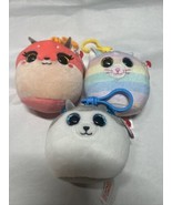 TY Squishee Beanies clips lot of 3: Roxie Fox, Slush Husky &amp; Heather Cat... - $214.58 MXN