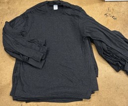 19 Port &amp; Company Ring Spun Long Sleeve Plain Blank T-Shirt Mens M Dark ... - $74.80