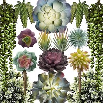 Caqpo Artificial Succulents - 15 Pack - Premium Unpotted Succulent Plants - $33.99
