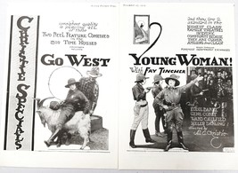 1919 Magazine Silent Movie Ad &quot;Go West Young Woman&quot; Starring Fay Tincher - $24.46