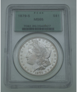 1879-S $1 Silver Morgan Dollar Graded by PCGS as MS65 - $247.49