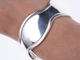 Retro Sterling silver cuff bracelet - £106.58 GBP