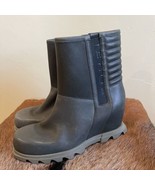 NWT Sorel Joan of Arctic III Sz 9 Waterproof Leather Moto Wedge Boots Da... - £84.10 GBP