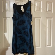 New Soma Reversible Sleeveless tropical palm dark harbour dress  Women M - $39.59