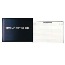 Debden Corporate Visitors Book 300x200mm Black (192 pages) - $49.53