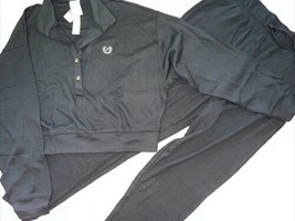 Victoria&#39;s Secret PINK￼ PJ SLEEPWEAR L Shirt+M JOGGER THERMAL Black SOFT... - $69.29