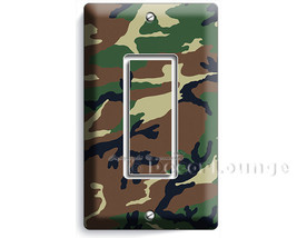 Military green camouflage army desert camo single GFCI light switch cove... - $18.99