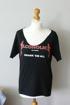 Alcoholica T-shirt, Alcoholica Band T-shirt, Drank Em All, Metallica Uni... - $39.99